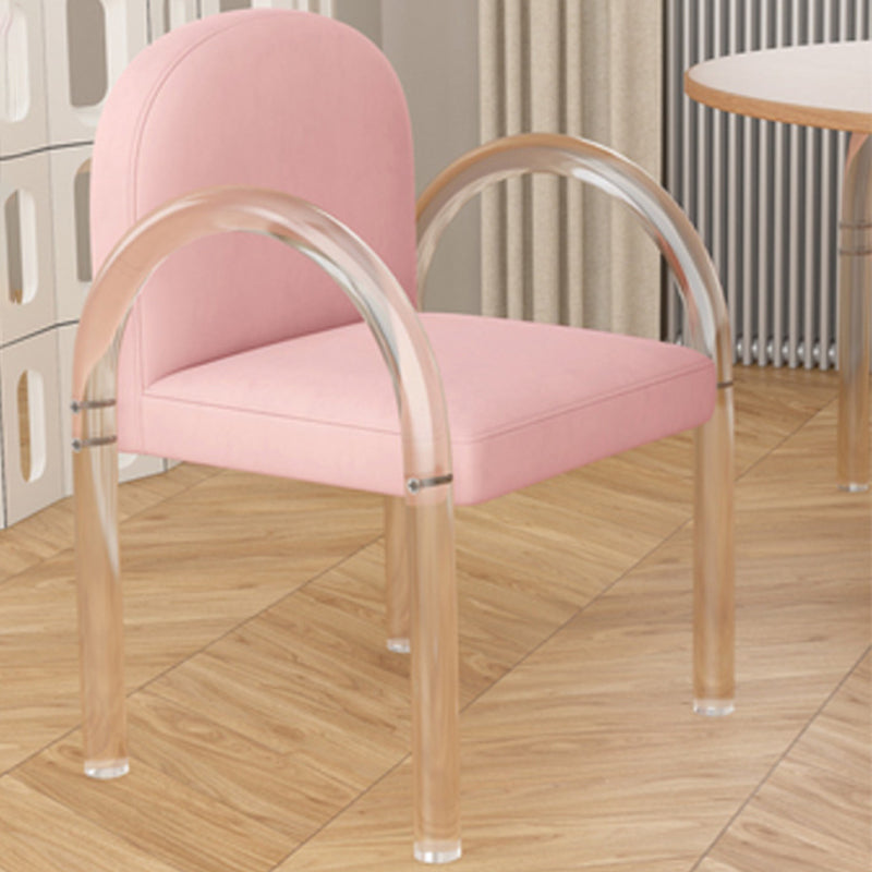 Modern Simple Arm Chair Acrylic Frame Dining Arm Chair for Living Room
