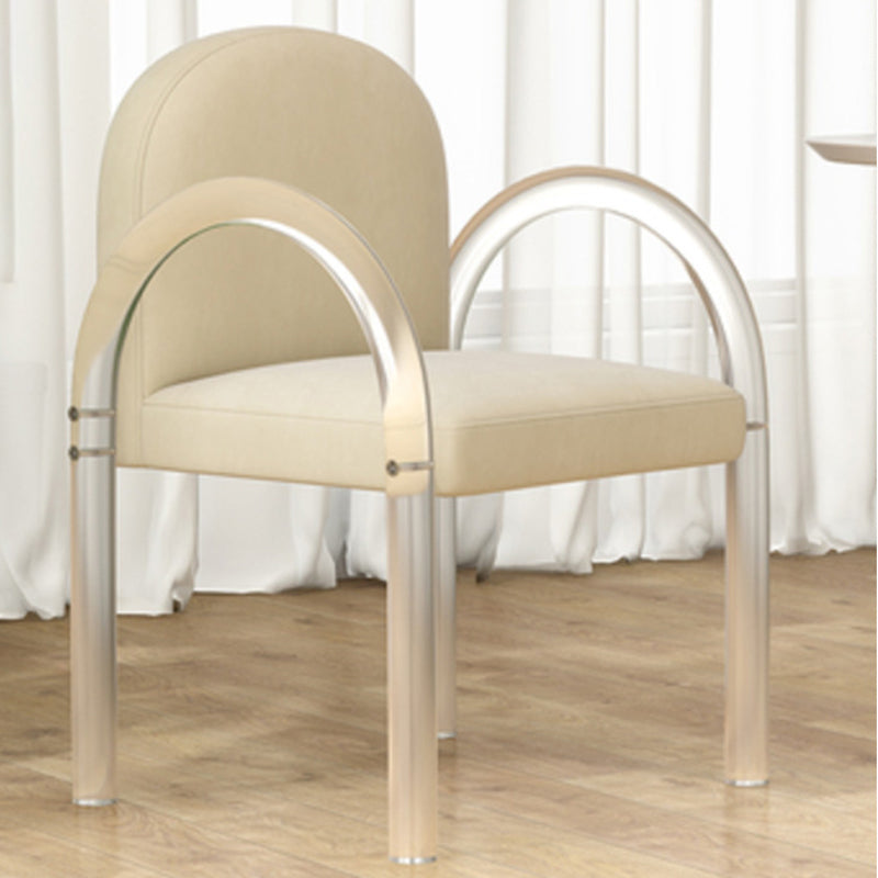 Modern Simple Arm Chair Acrylic Frame Dining Arm Chair for Living Room