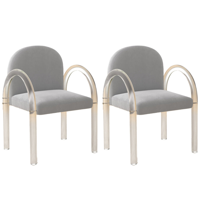 Modern Simple Arm Chair Acrylic Frame Dining Arm Chair for Living Room