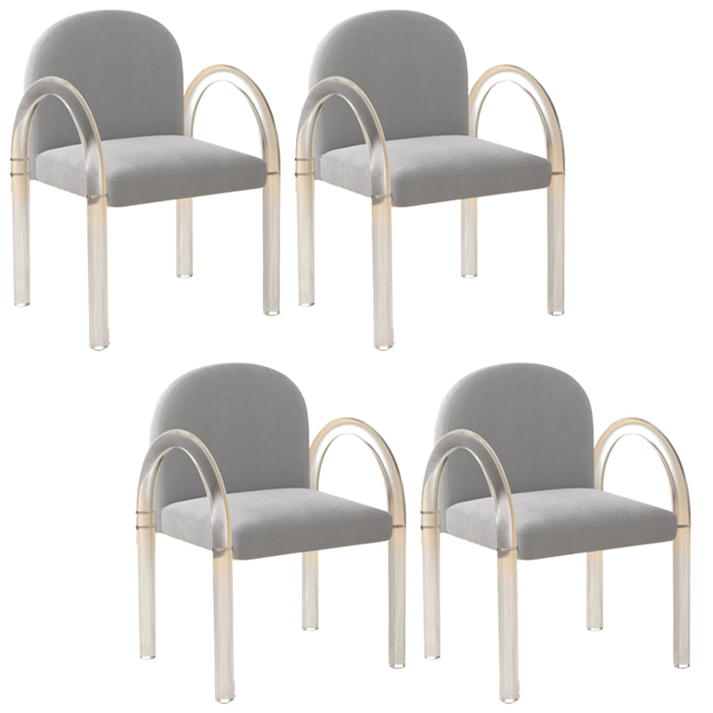 Modern Simple Arm Chair Acrylic Frame Dining Arm Chair for Living Room