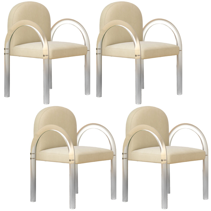 Modern Simple Arm Chair Acrylic Frame Dining Arm Chair for Living Room
