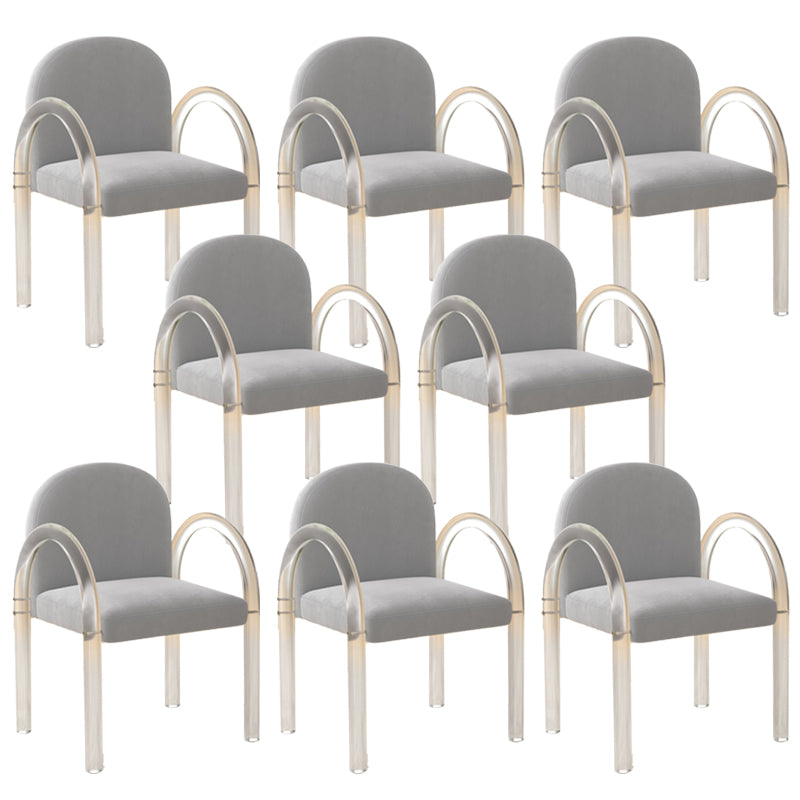 Modern Simple Arm Chair Acrylic Frame Dining Arm Chair for Living Room