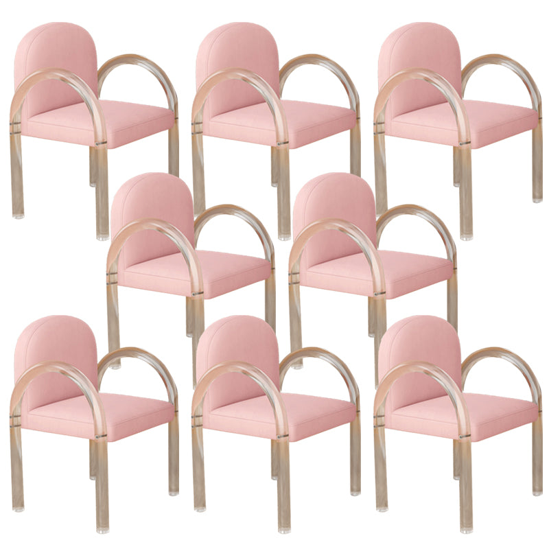 Modern Simple Arm Chair Acrylic Frame Dining Arm Chair for Living Room