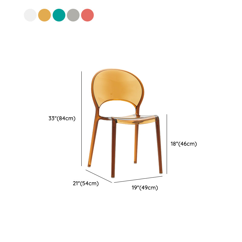 Nordic Style Colorful Side Chair Plastic Side Dining Chair for Home Use