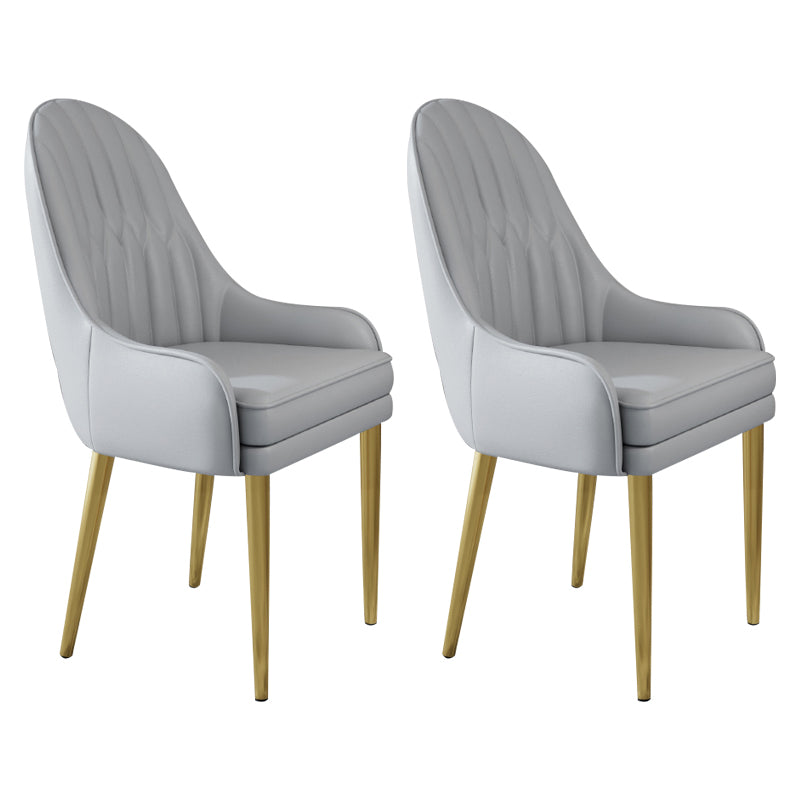 Glam Style Side Chair Leather Indoor Dining Chair for Living Room