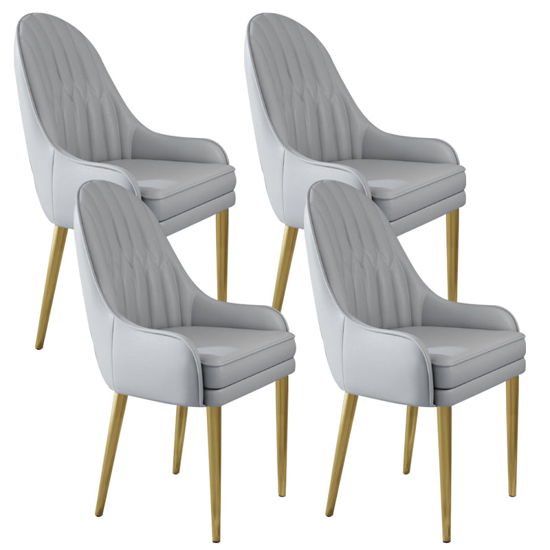 Glam Style Side Chair Leather Indoor Dining Chair for Living Room