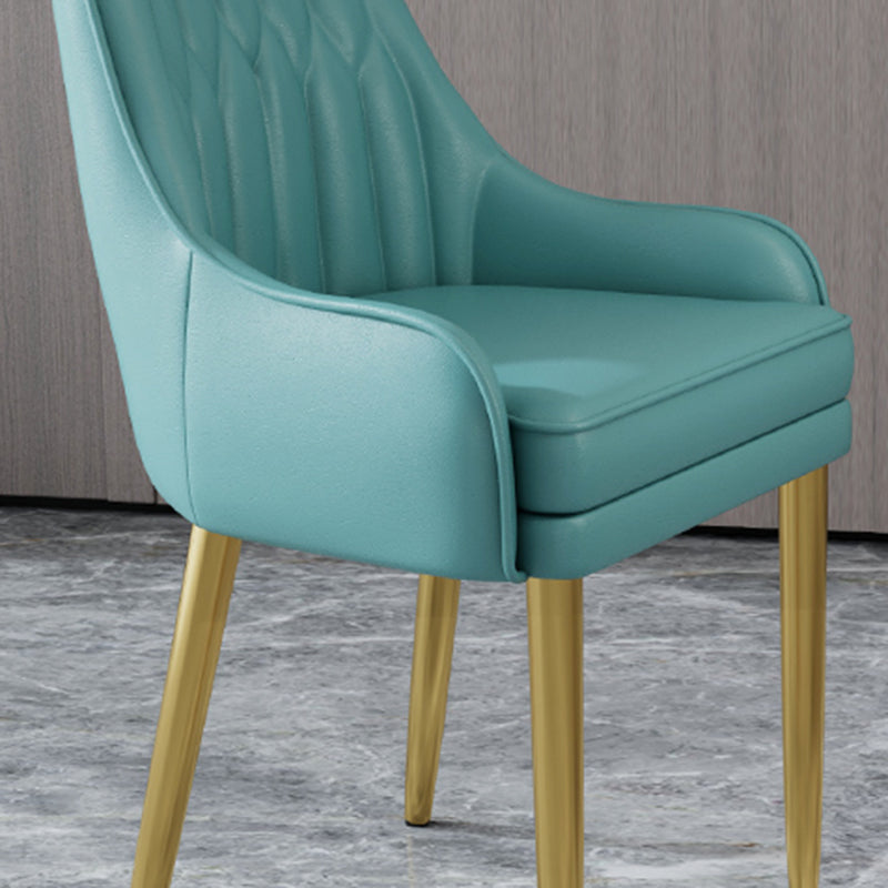 Glam Style Side Chair Leather Indoor Dining Chair for Living Room
