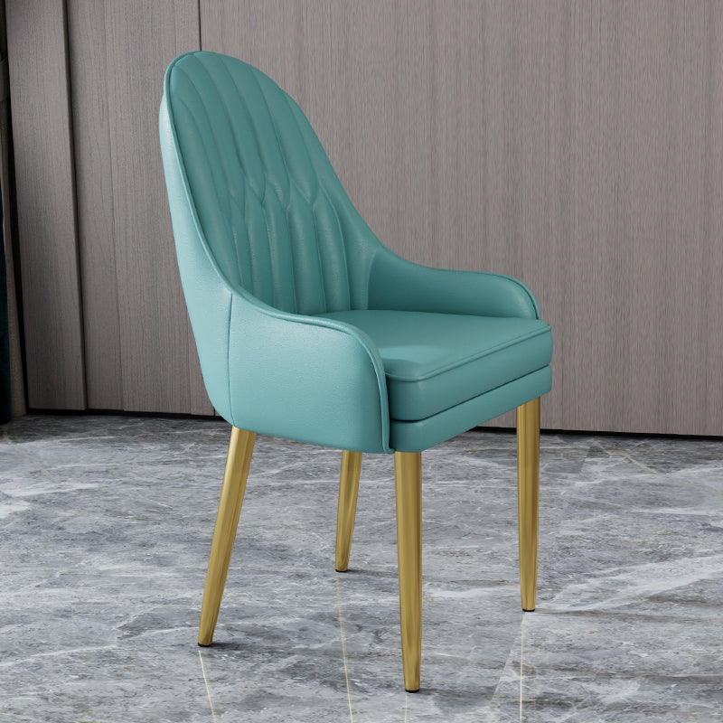 Glam Style Side Chair Leather Indoor Dining Chair for Living Room