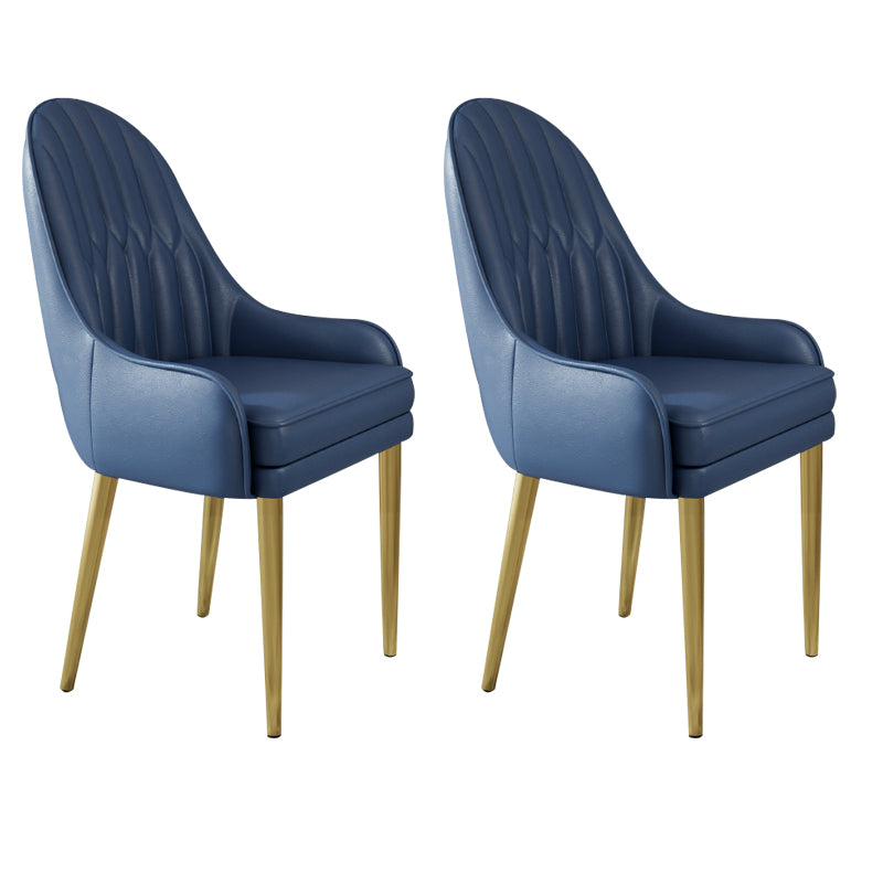 Glam Style Side Chair Leather Indoor Dining Chair for Living Room