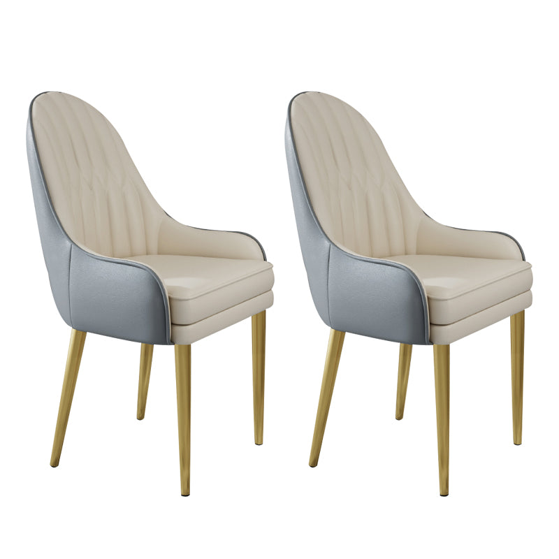 Glam Style Side Chair Leather Indoor Dining Chair for Living Room