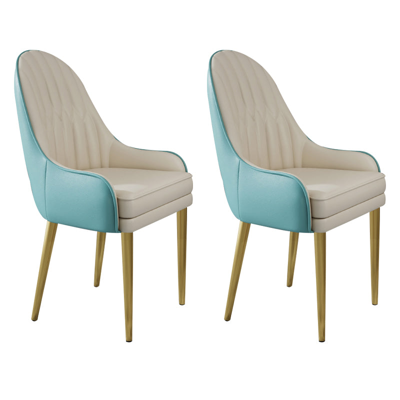 Glam Style Side Chair Leather Indoor Dining Chair for Living Room