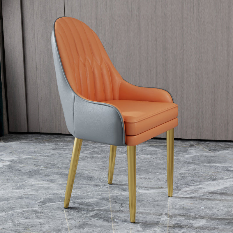 Glam Style Side Chair Leather Indoor Dining Chair for Living Room