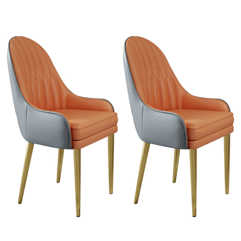 Glam Style Side Chair Leather Indoor Dining Chair for Living Room