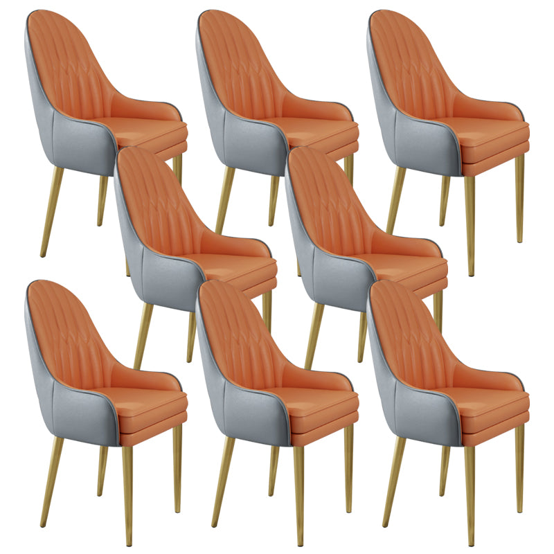 Glam Style Side Chair Leather Indoor Dining Chair for Living Room