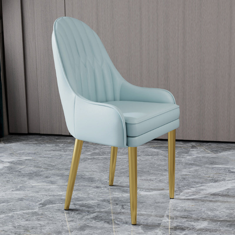 Glam Style Side Chair Leather Indoor Dining Chair for Living Room