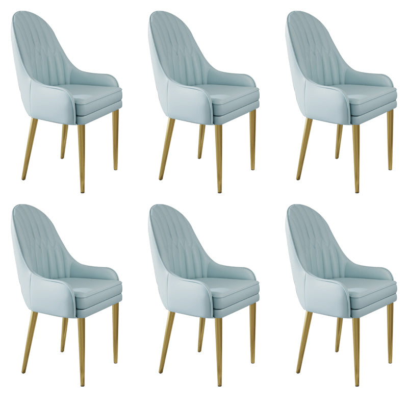 Glam Style Side Chair Leather Indoor Dining Chair for Living Room