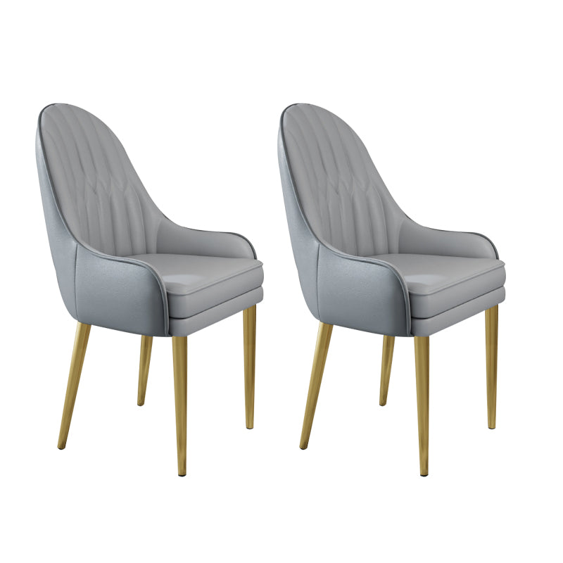 Glam Style Side Chair Leather Indoor Dining Chair for Living Room