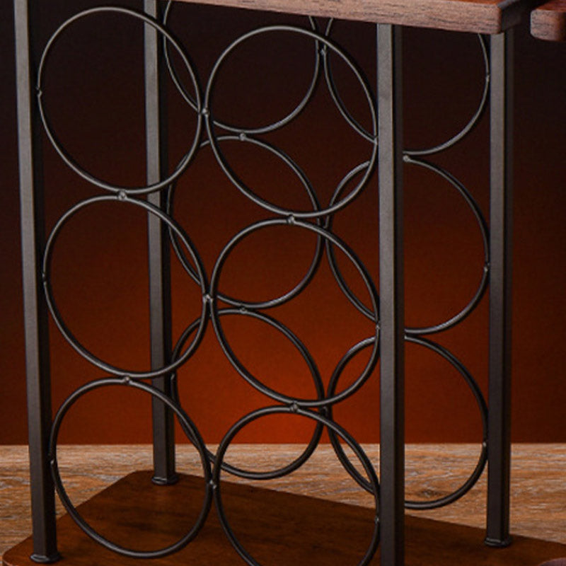 Modern Simple Tabletop Wine Rack Wooden Base Wine Bottle Rack for Bedroom