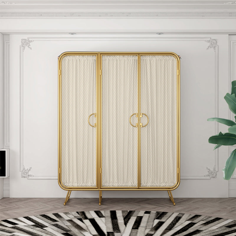 Modern Style Wardrobe Cabinet Metal Clothes Rail Wardrobe Armoire