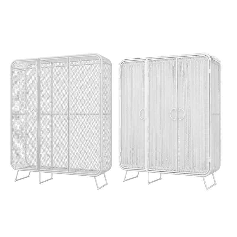 Modern Style Wardrobe Cabinet Metal Clothes Rail Wardrobe Armoire