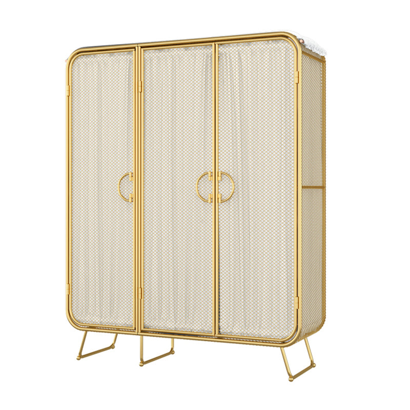 Modern Style Wardrobe Cabinet Metal Clothes Rail Wardrobe Armoire