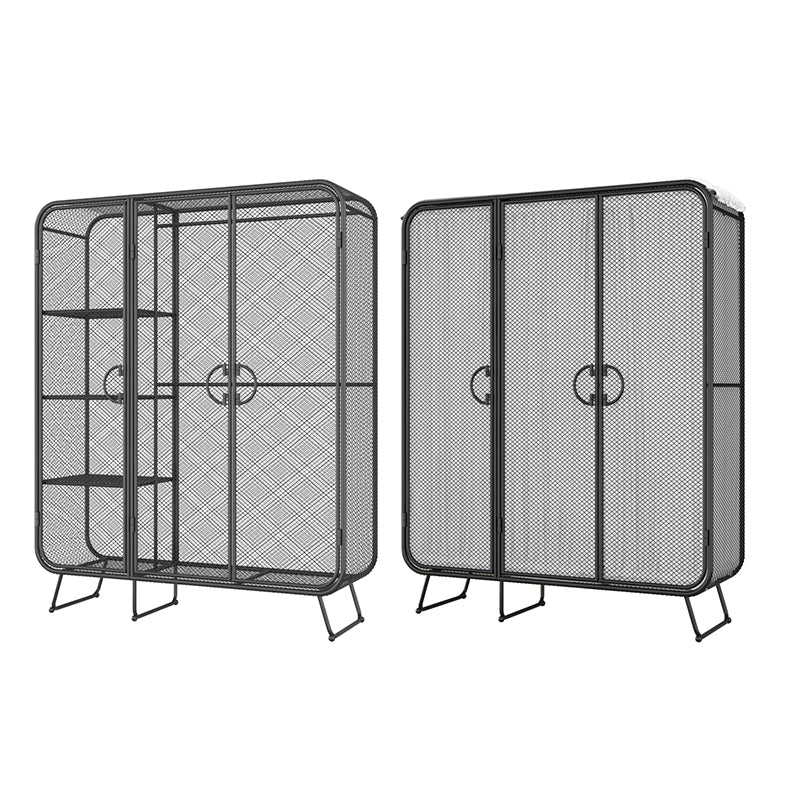 Modern Style Wardrobe Cabinet Metal Clothes Rail Wardrobe Armoire