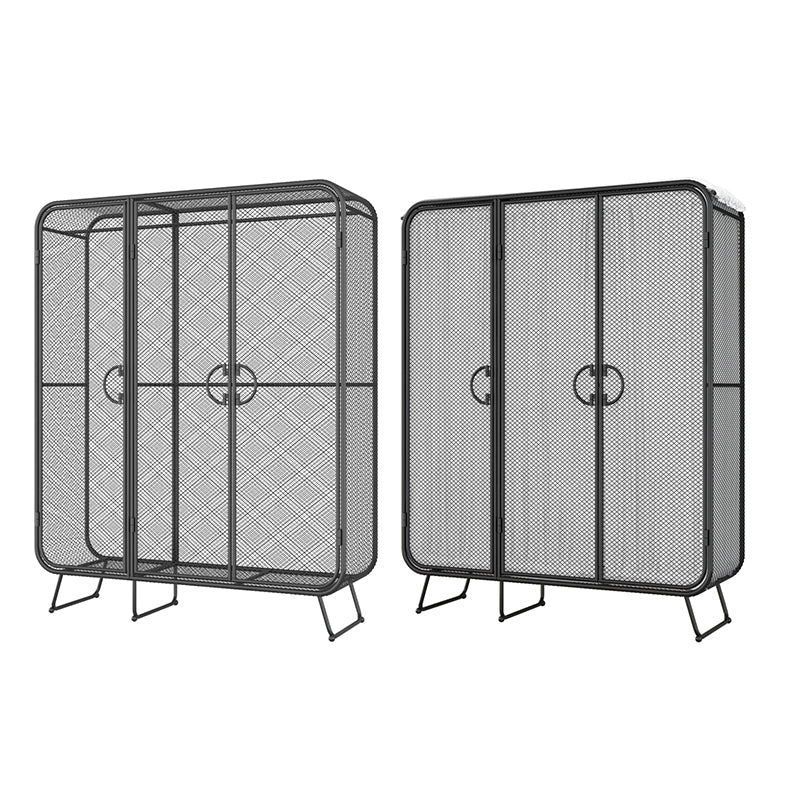 Modern Style Wardrobe Cabinet Metal Clothes Rail Wardrobe Armoire