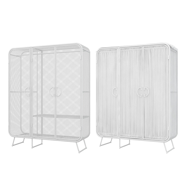 Modern Style Wardrobe Cabinet Metal Clothes Rail Wardrobe Armoire
