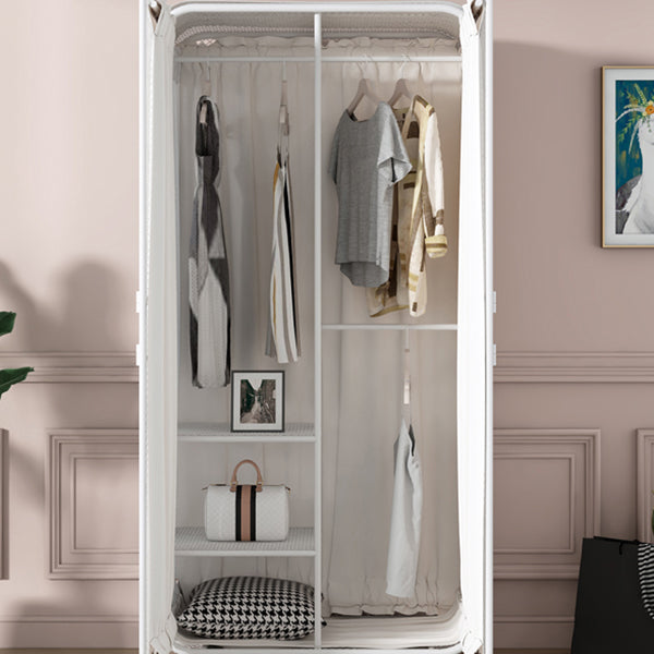 Modern Style Wardrobe Cabinet Clothes Rail Metal Wardrobe Armoire