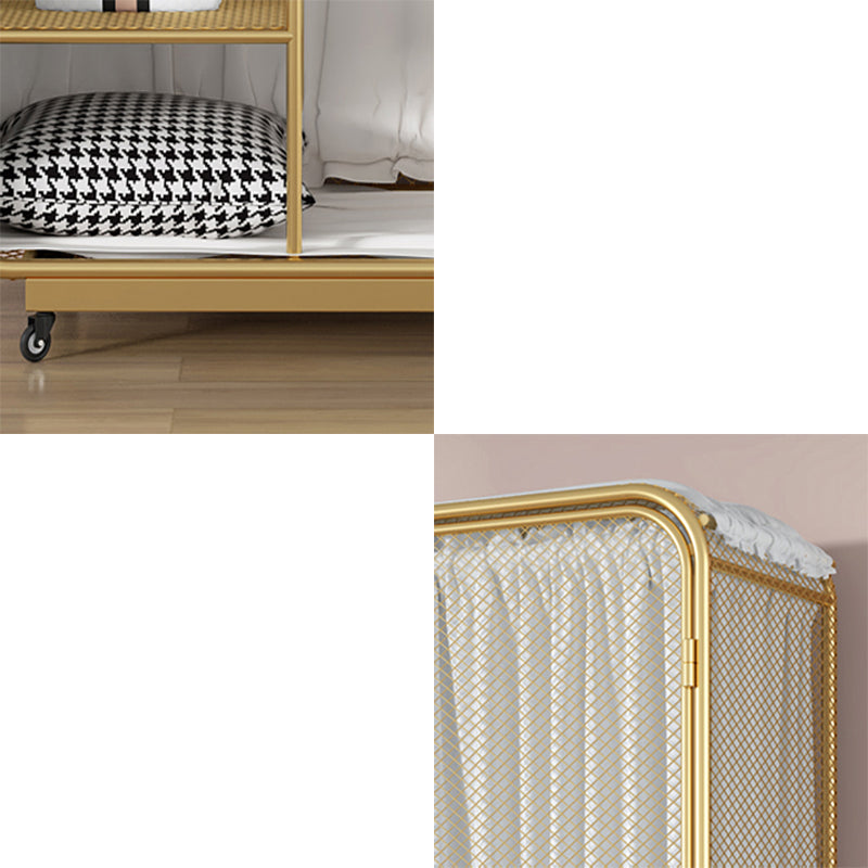 Modern Style Wardrobe Cabinet Clothes Rail Metal Wardrobe Armoire