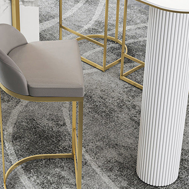 1/5 Pieces Table and Stool Set Contemporary Oval Pub Table Set