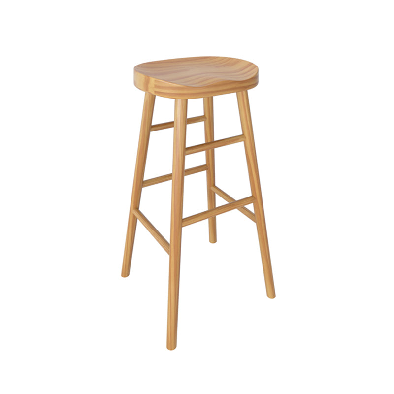 Rectangle Bar Pub Table Set 1/4 Pcs Solid Wood Bar Table and Backless Stools