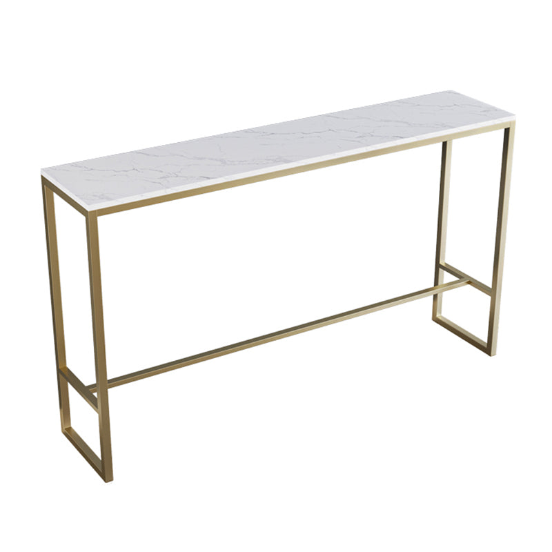 Glam Rectangle Bar Table Set 1/3/4/5 Pcs Iron Frame Bar Table and Upholstered Stools