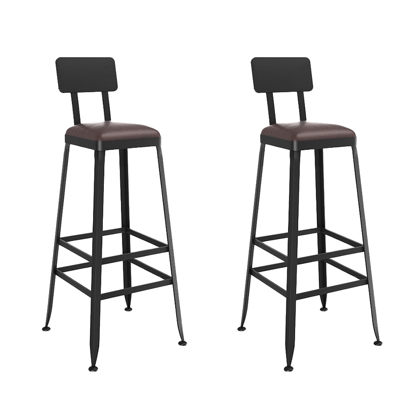 Black Contemporary Counter Height Stools Low Back Bar Stools