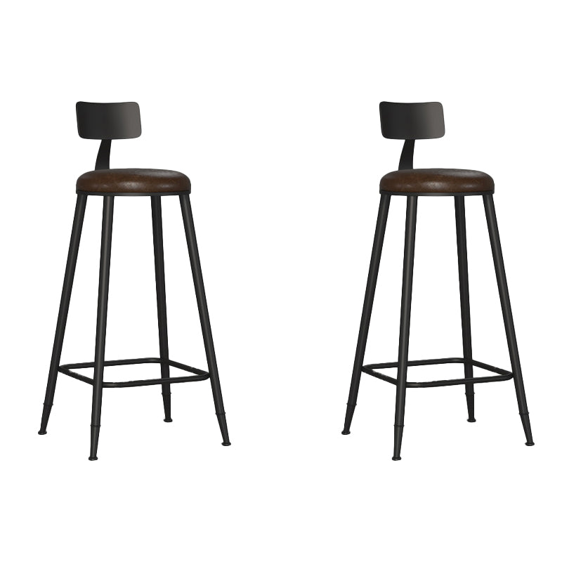 Black Contemporary Counter Height Stools Low Back Bar Stools