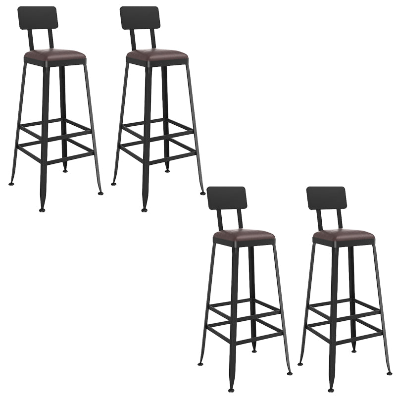 Black Contemporary Counter Height Stools Low Back Bar Stools