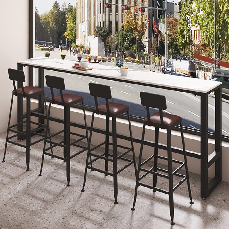 Black Contemporary Counter Height Stools Low Back Bar Stools