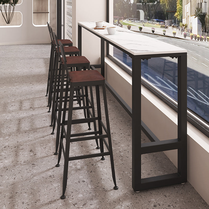 Black Contemporary Counter Height Stools Low Back Bar Stools