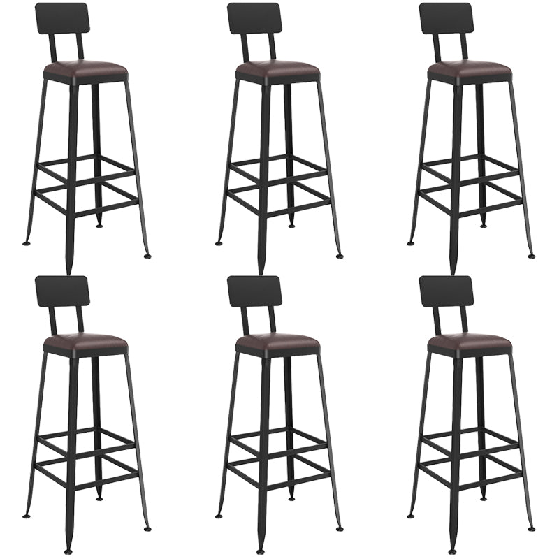 Black Contemporary Counter Height Stools Low Back Bar Stools