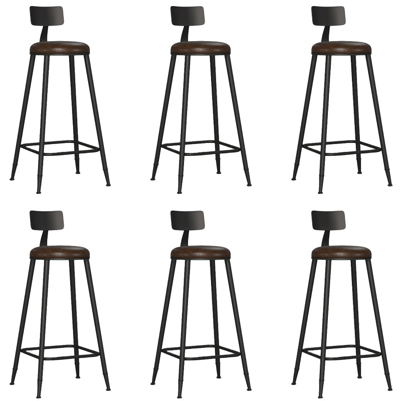 Black Contemporary Counter Height Stools Low Back Bar Stools