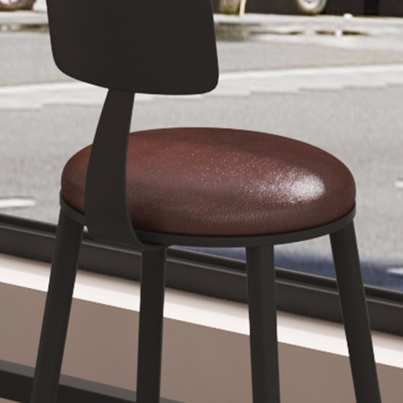 Black Contemporary Counter Height Stools Low Back Bar Stools