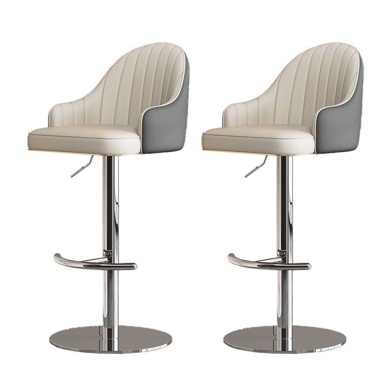 Industrial Backrest Elevatable Counter Stool Iron Cafe Bar Stool with Cushion and Pedal