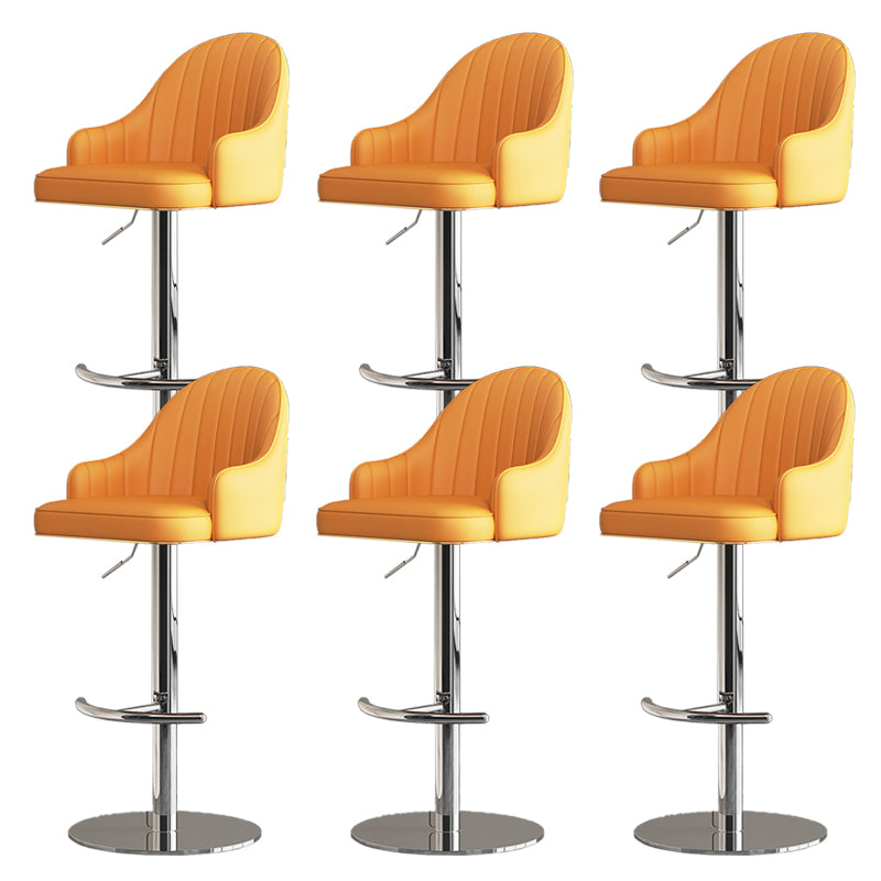 Industrial Backrest Elevatable Counter Stool Iron Cafe Bar Stool with Cushion and Pedal