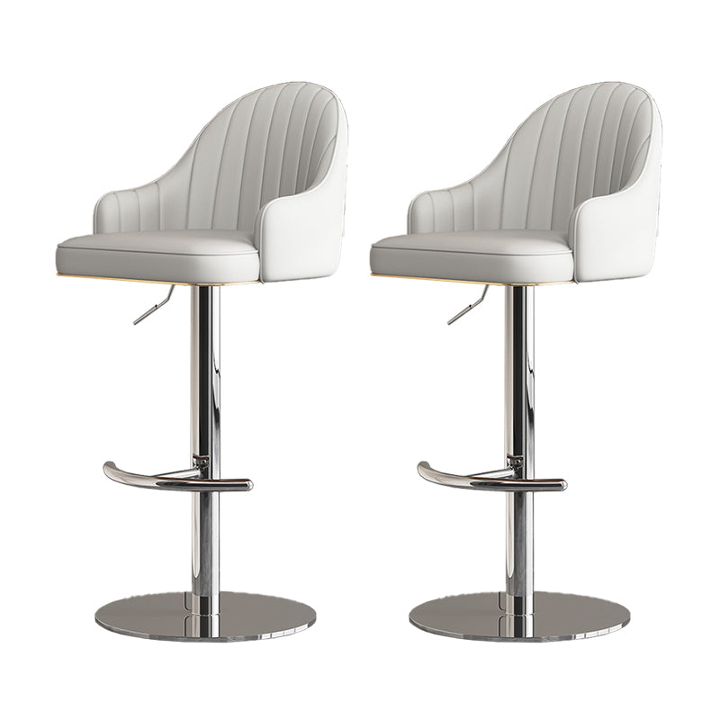 Industrial Backrest Elevatable Counter Stool Iron Cafe Bar Stool with Cushion and Pedal