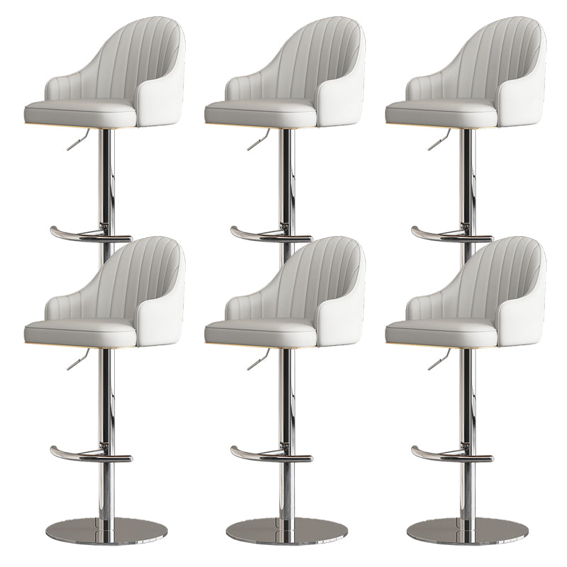 Industrial Backrest Elevatable Counter Stool Iron Cafe Bar Stool with Cushion and Pedal