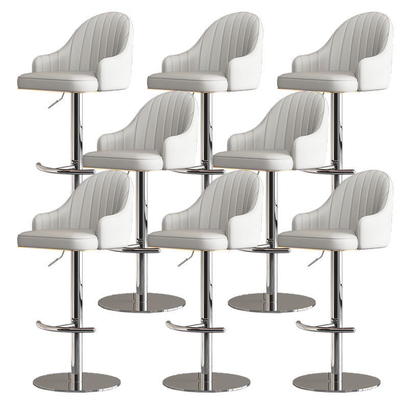 Industrial Backrest Elevatable Counter Stool Iron Cafe Bar Stool with Cushion and Pedal