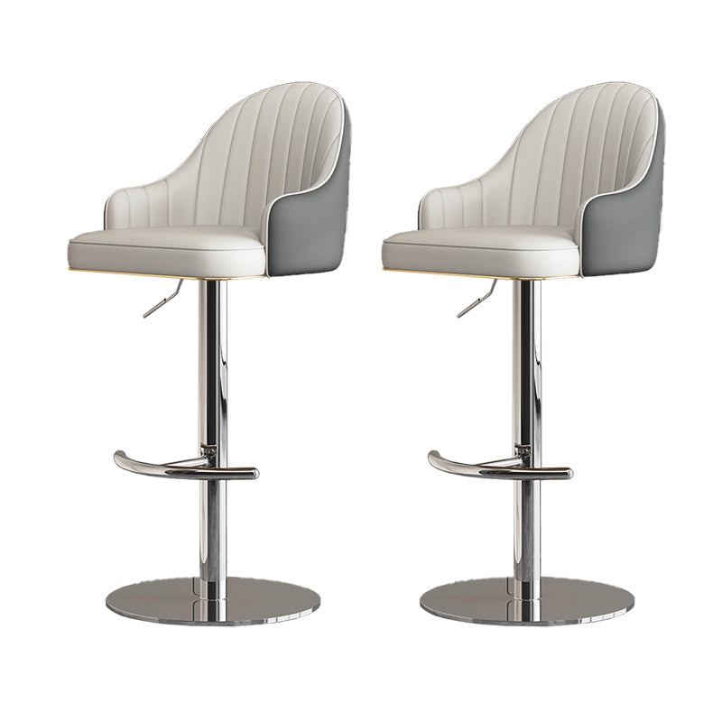 Industrial Backrest Elevatable Counter Stool Iron Cafe Bar Stool with Cushion and Pedal
