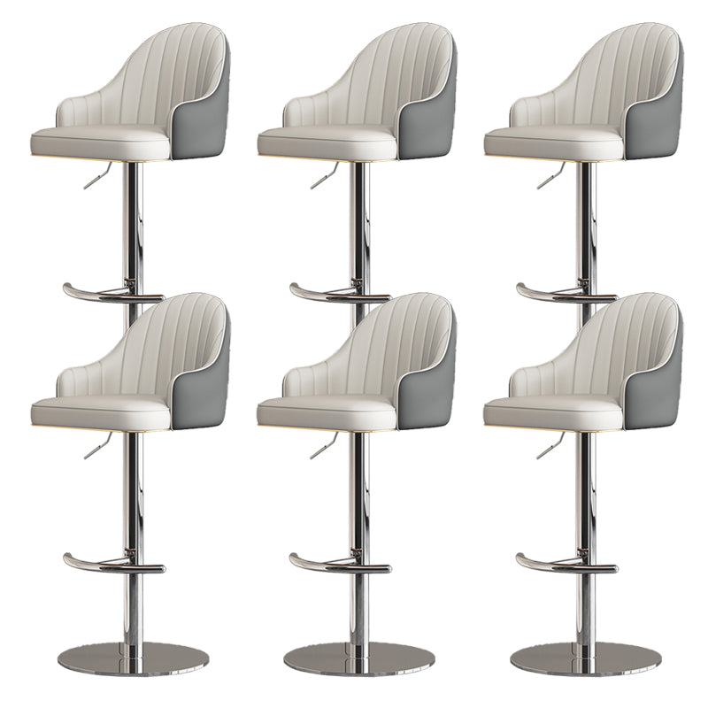 Industrial Backrest Elevatable Counter Stool Iron Cafe Bar Stool with Cushion and Pedal