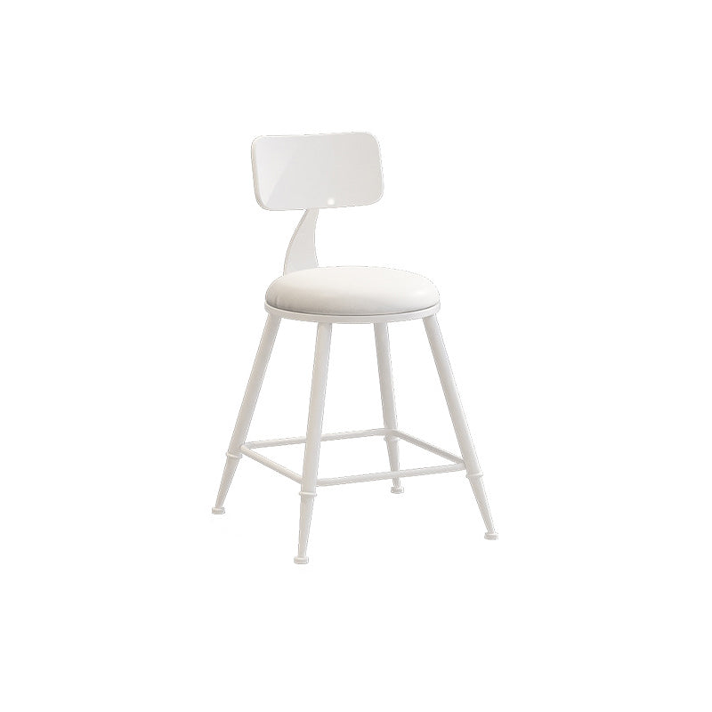 Industrial Iron Bar Stool Bar Height Armless Stool with Cushion