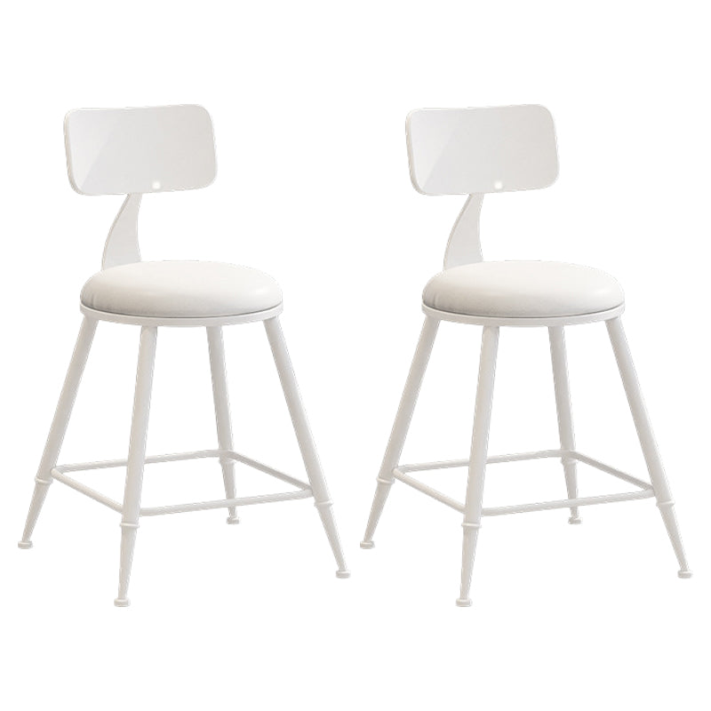 Industrial Iron Bar Stool Bar Height Armless Stool with Cushion
